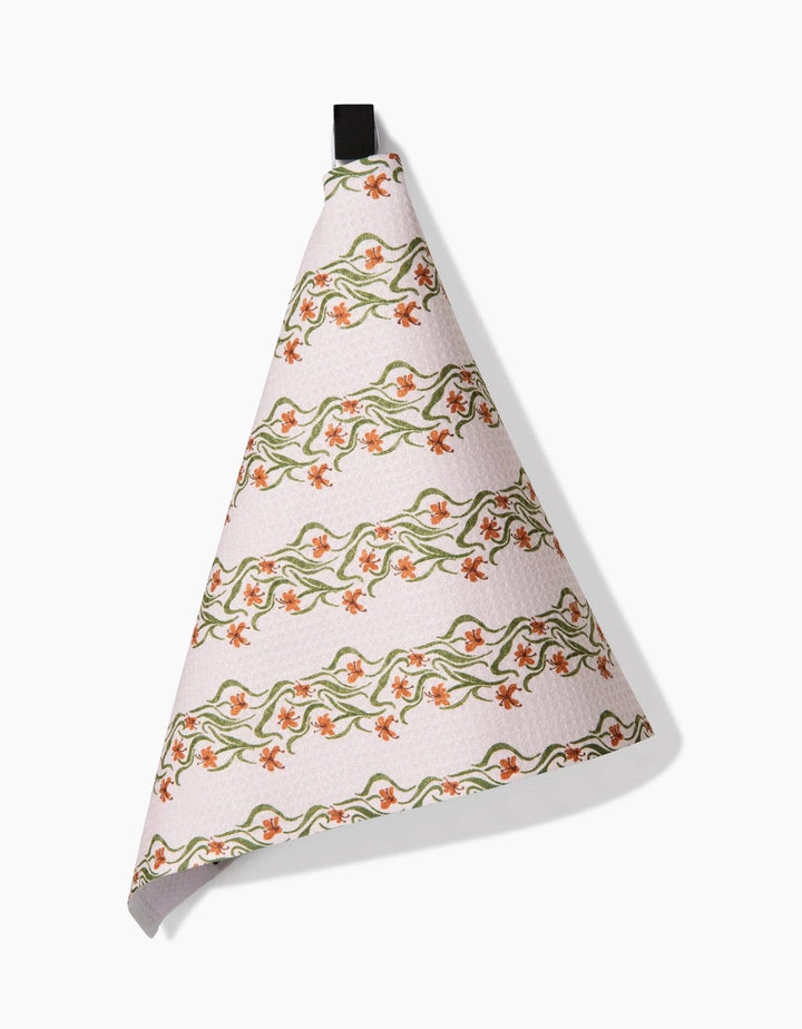 Geometry Holiday Floral Fall Stripe Bar Towel