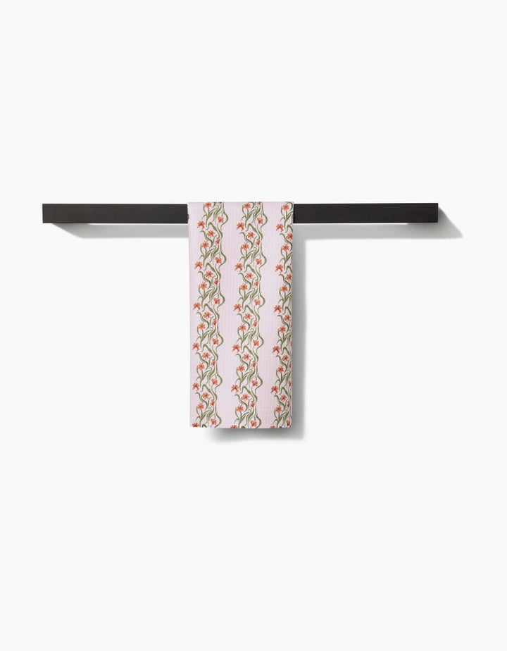 Geometry Holiday Floral Fall Stripe Bar Towel