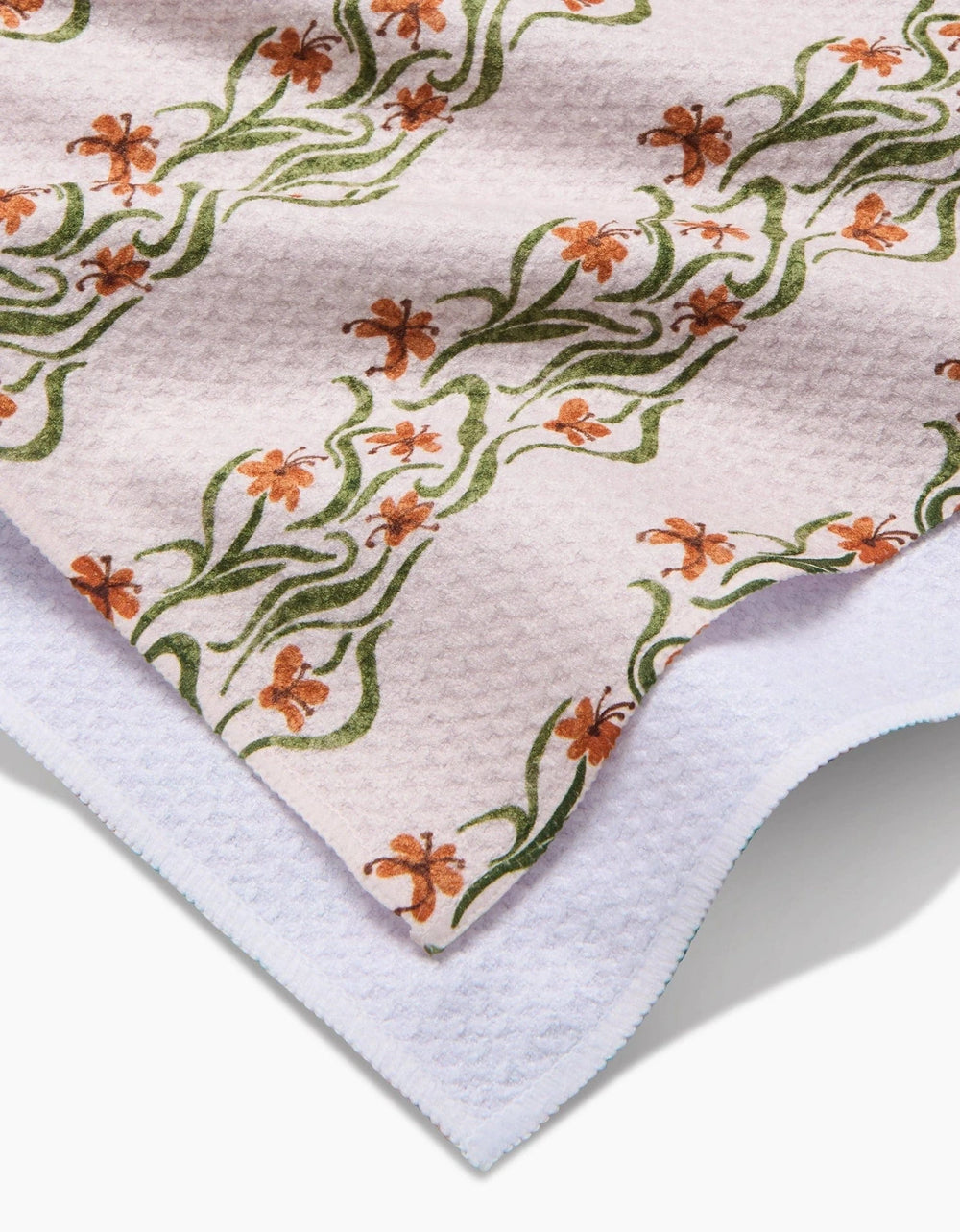 Geometry Holiday Floral Fall Stripe Tea Towel
