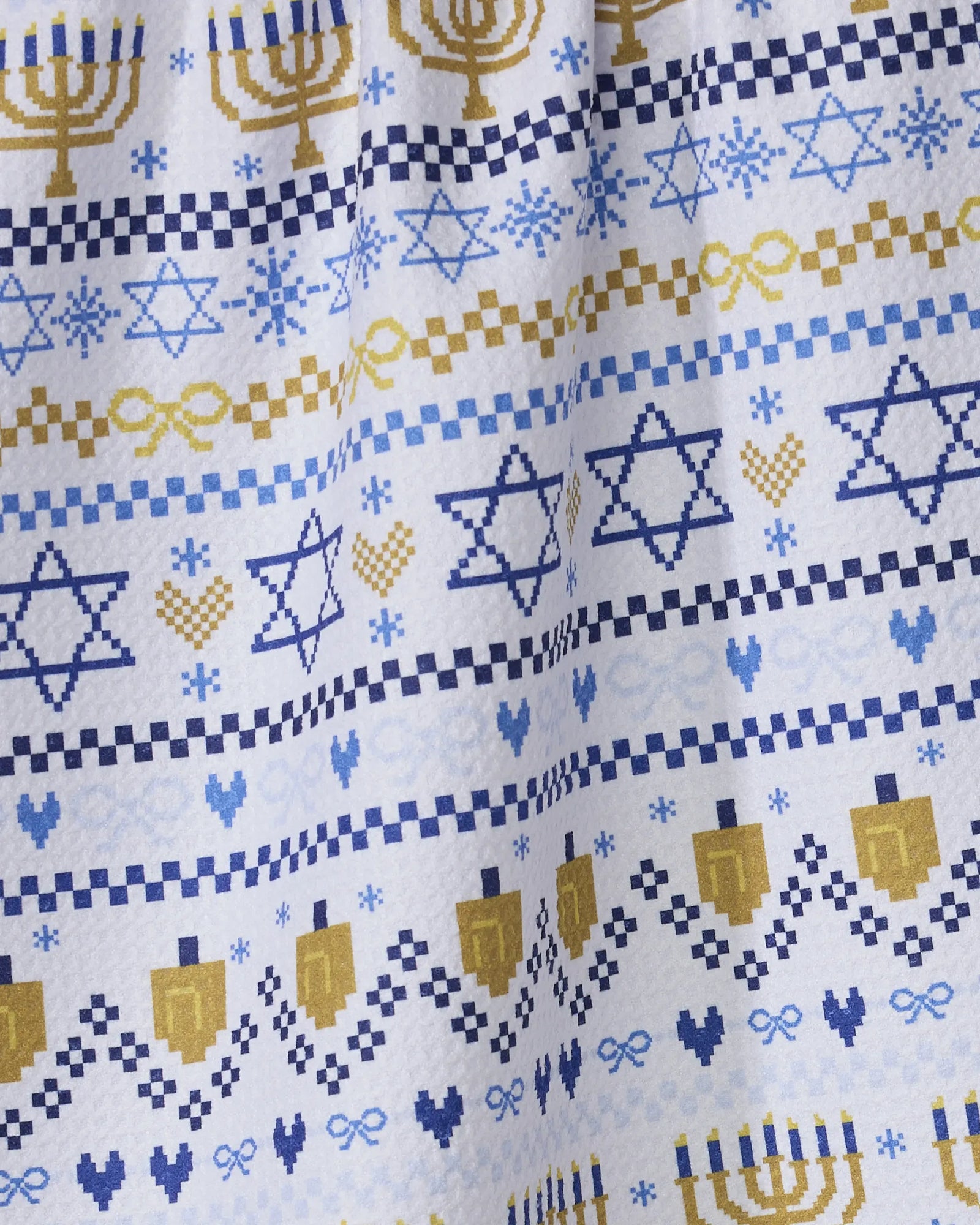 Geometry Holiday Hanukkah Sweater Tea Towel