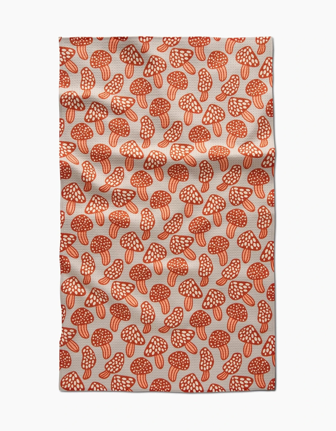 Geometry Holiday Many Mushrooms Tea Towel