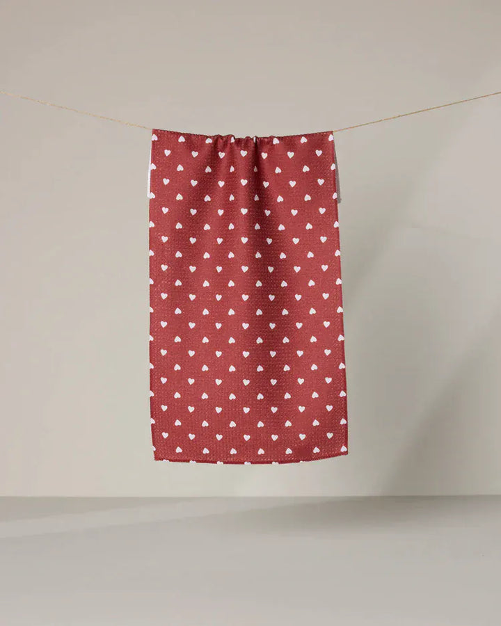 Geometry Holiday Mini Heart Bar Towel