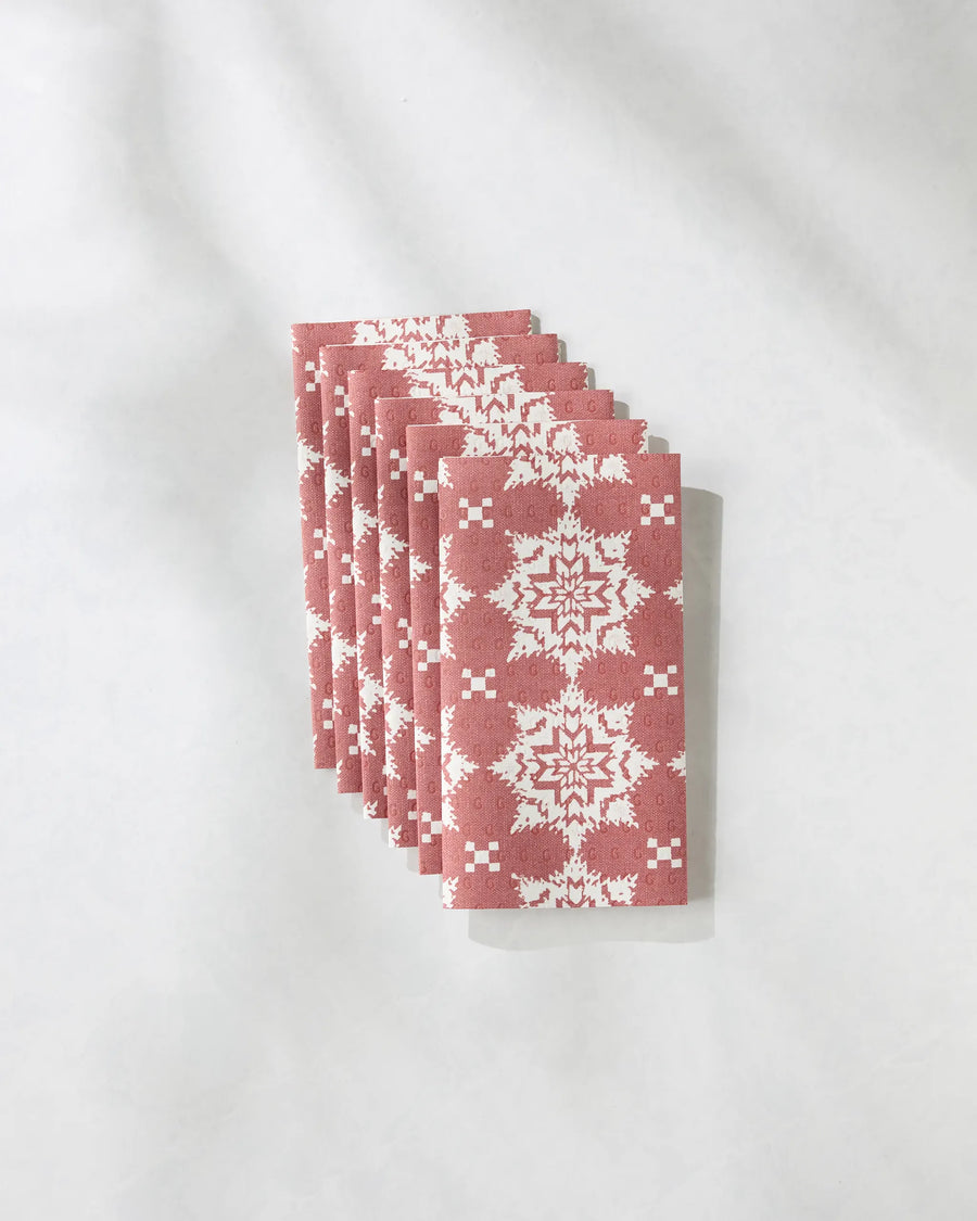 Geometry Holiday Not Paper Towels - Iceflower Red