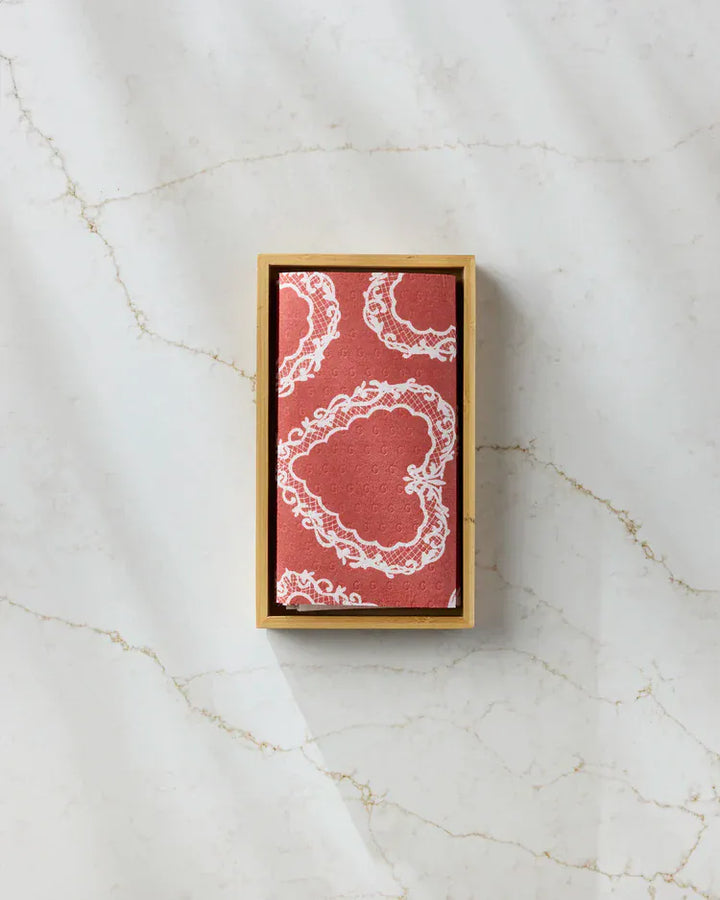 Geometry Holiday Not Paper Towels - Soft Heart Scarlet