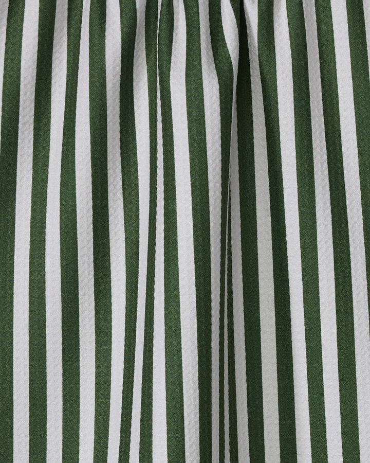 Geometry Holiday Ribbon Green Tea Towel