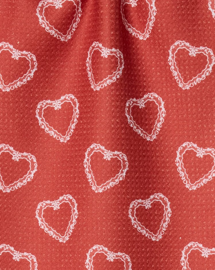 Geometry Holiday Soft Heart Scarlet Bar Towel