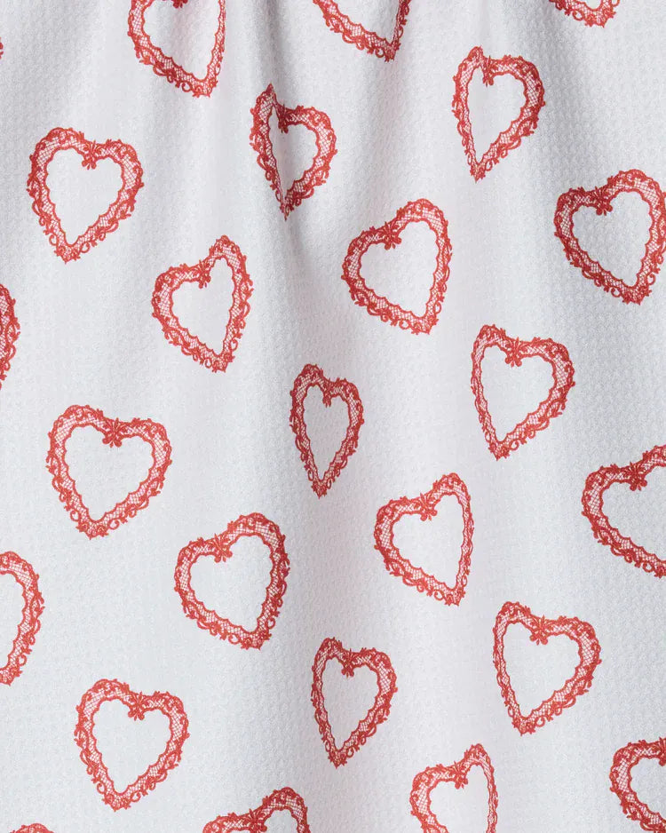 Geometry Holiday Soft Heart Tea Towel