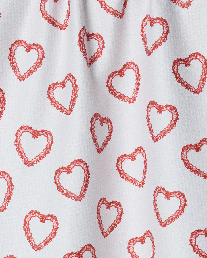 Geometry Holiday Soft Heart Tea Towel