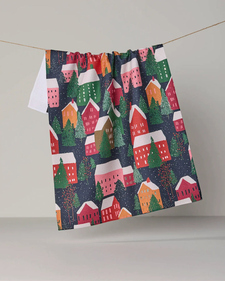 Geometry Home Alpine Village Tea Towel