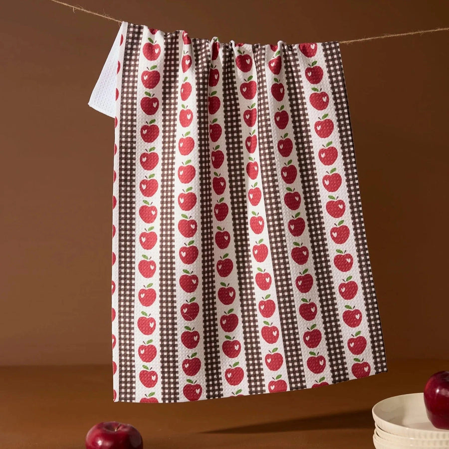 Geometry Home Apple Picking Day Tea Towel