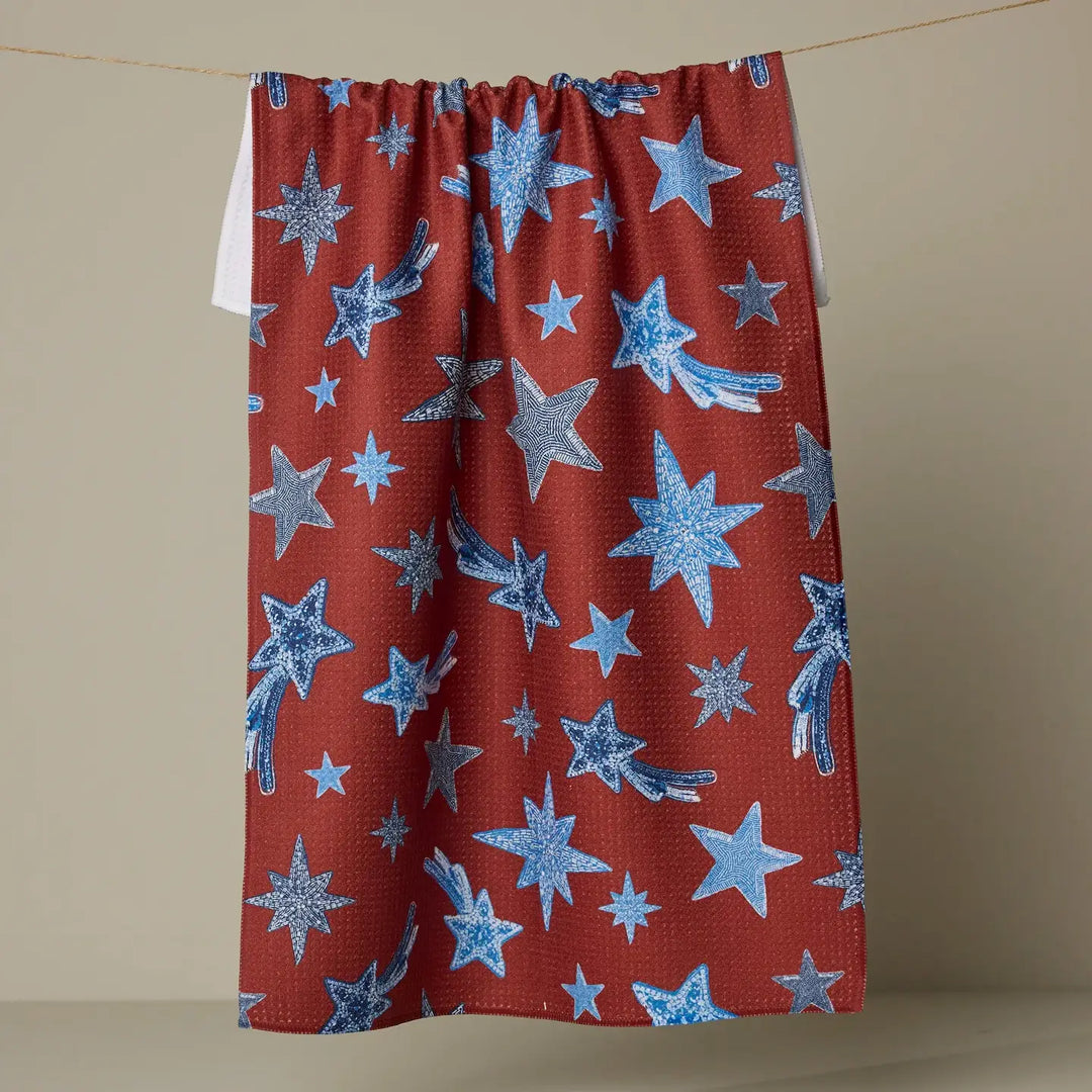 Geometry Home Beaded Stars Tea Towel