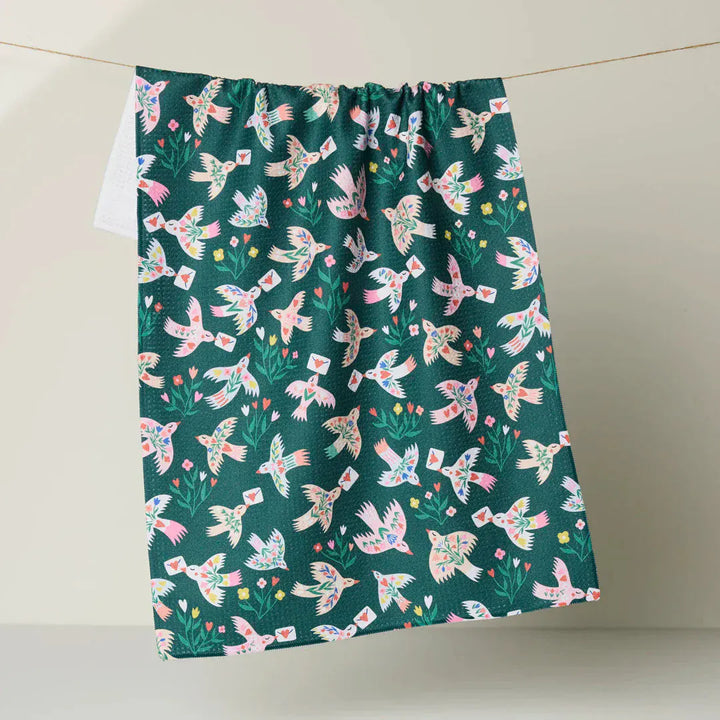 Geometry Home Birdsong Post Tea Towel