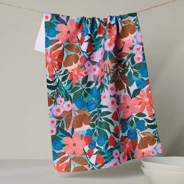 Geometry Home Bloom Entangled Tea Towel