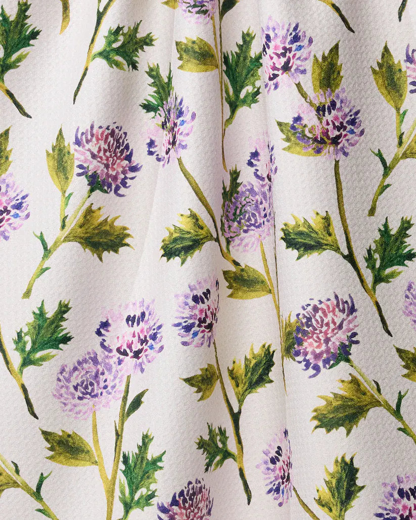 Geometry Home Blooming Thistle Tea Towel