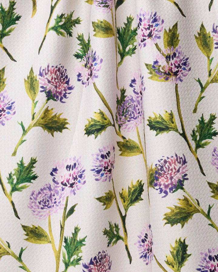 Geometry Home Blooming Thistle Tea Towel