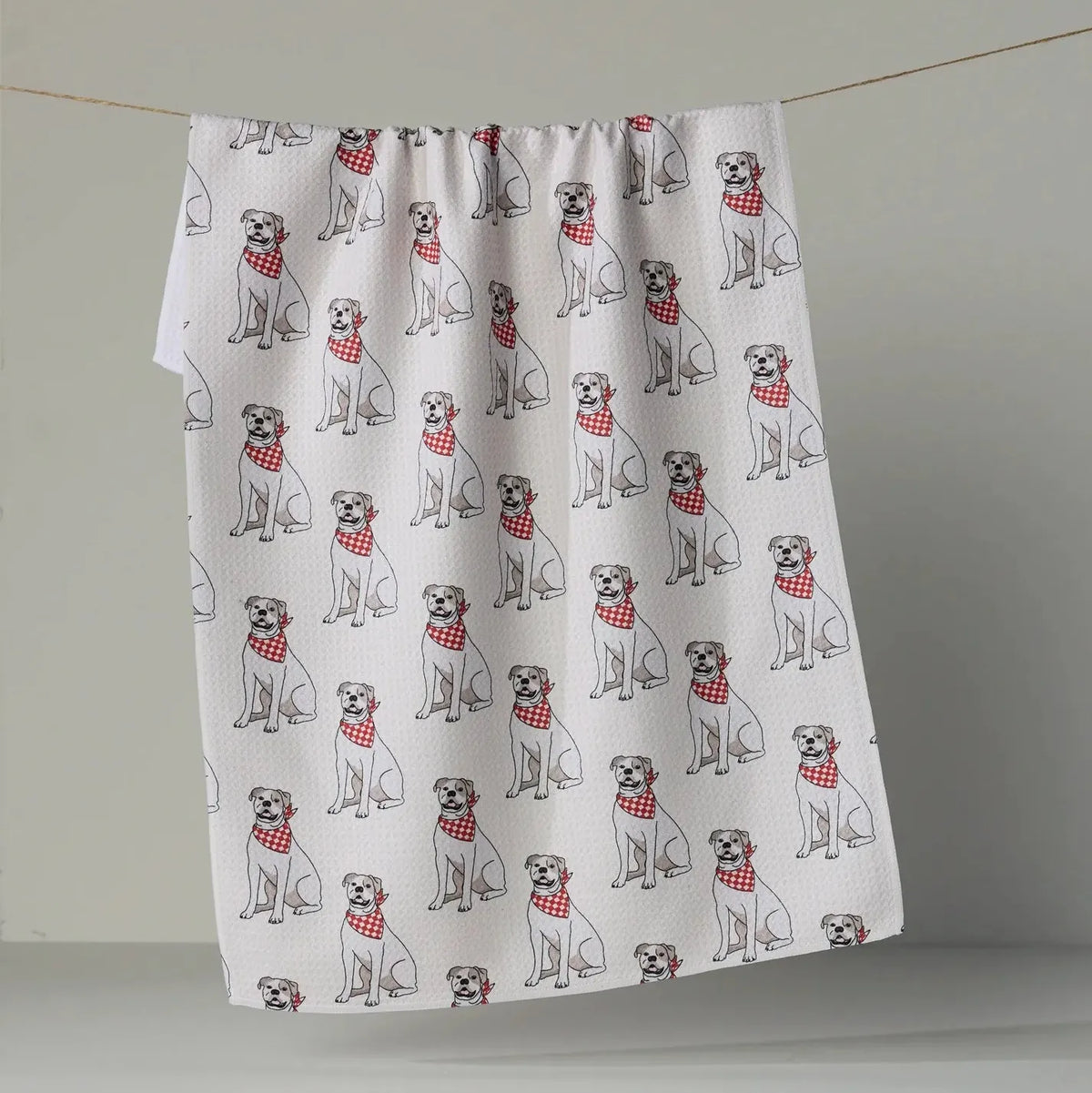 Geometry Home Bulldog Club Tea Towel