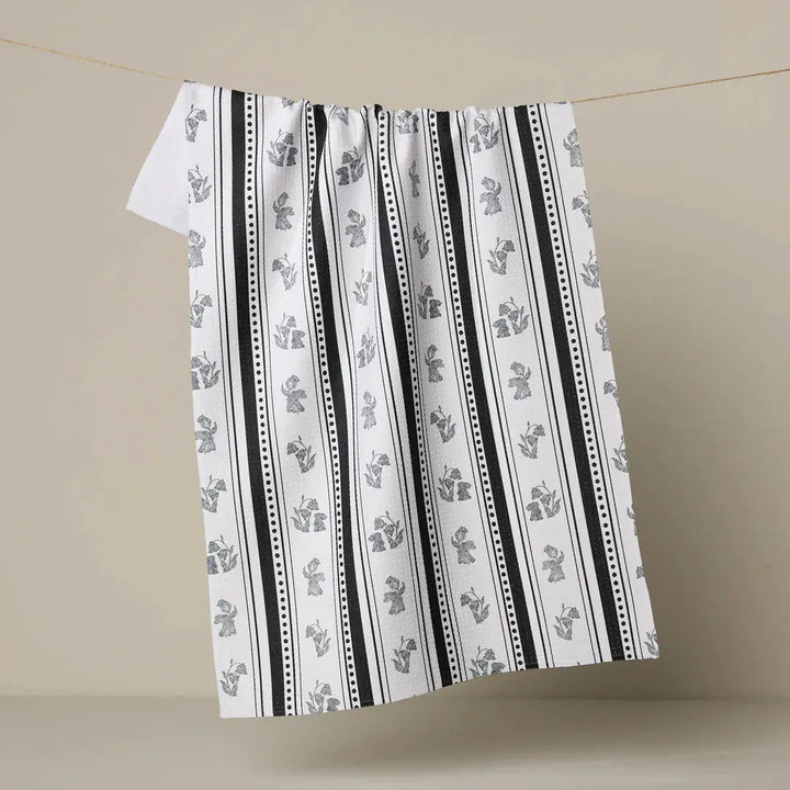 Geometry Home Bunny Dots Stripe Tea Towel