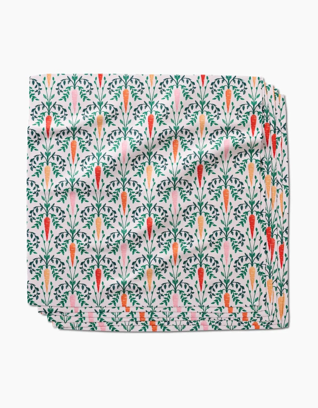 Geometry Home Carrot Damask Dinner Napkins Set