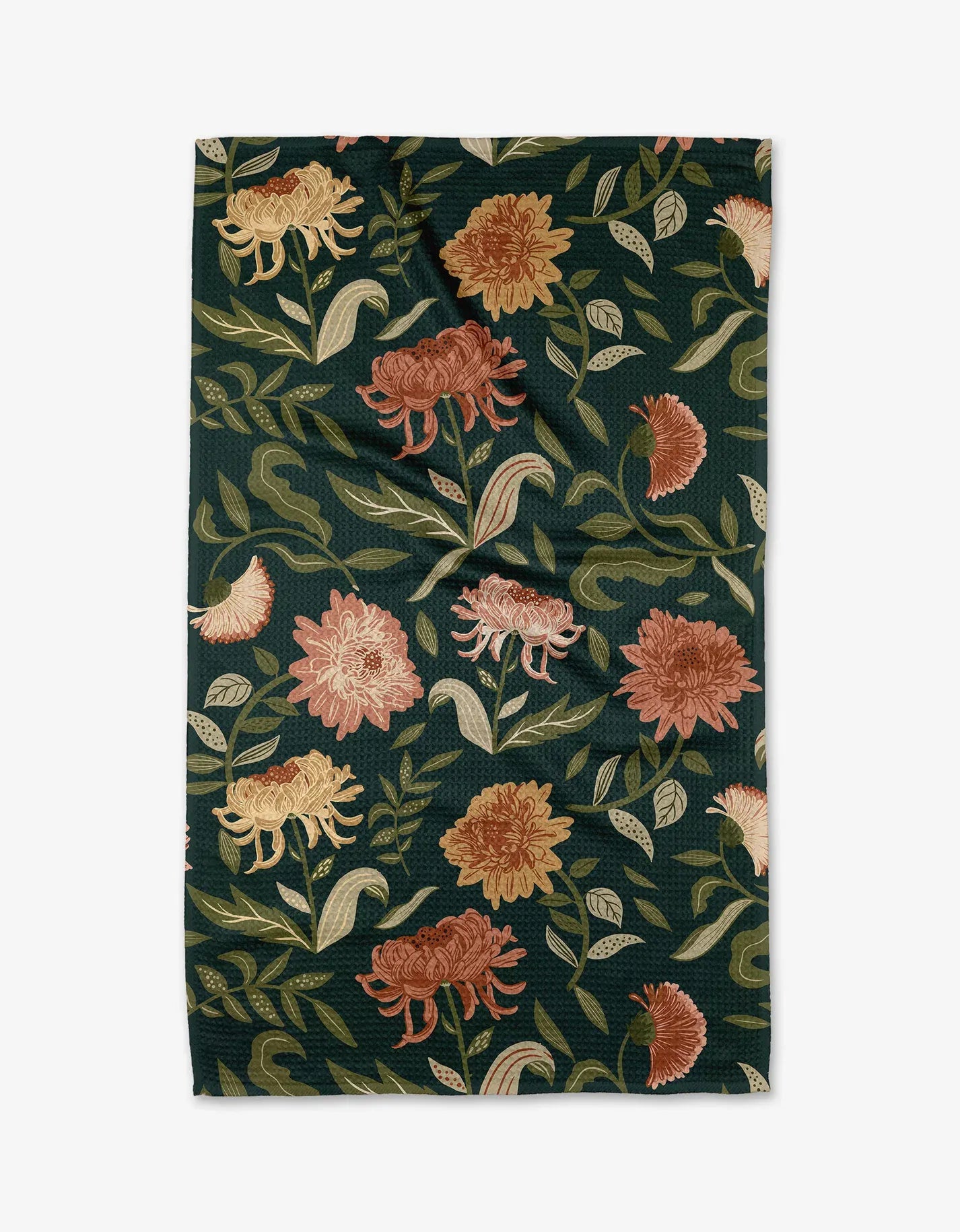 Geometry Home Chrysanthemums In November Tea Towel