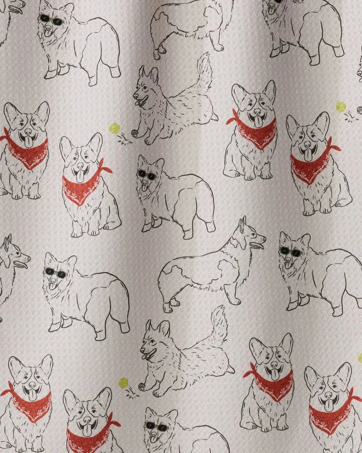 Geometry Home Corgi Club Tea Towel