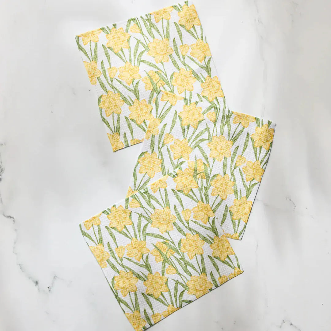 Geometry Home Daffodil Darling Dishcloth Set