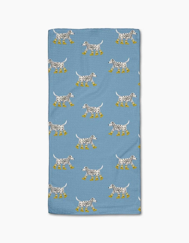 Geometry Home Dalmatian In Boots Blue Bar Towel