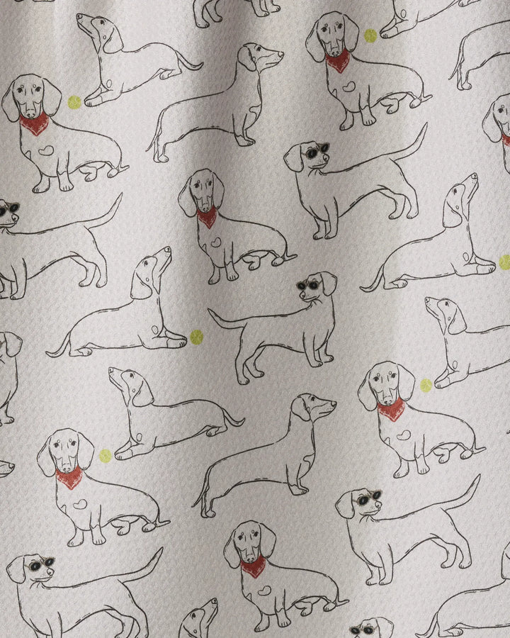 Geometry Home Doxie Pals Tea Towel