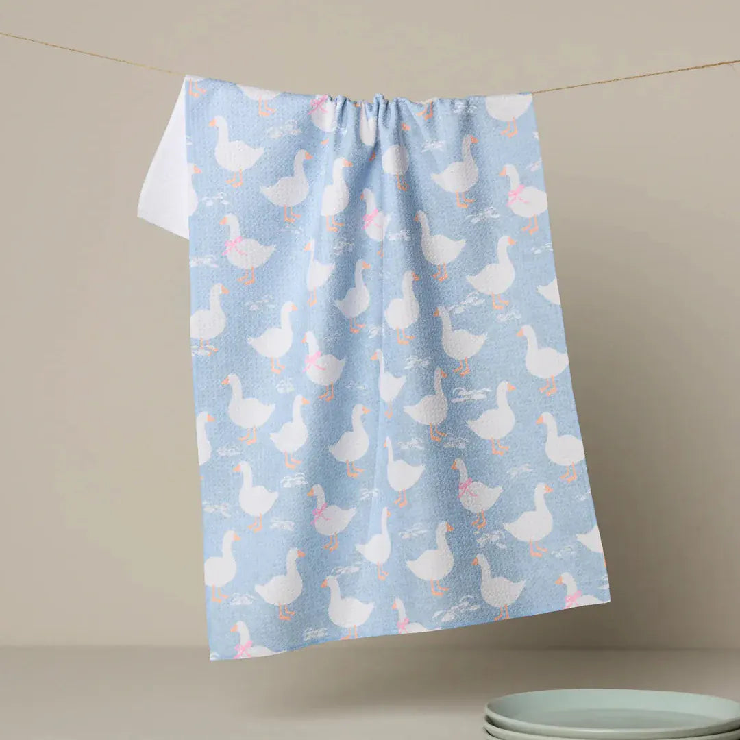Geometry Home Duck Trail Tea Towel