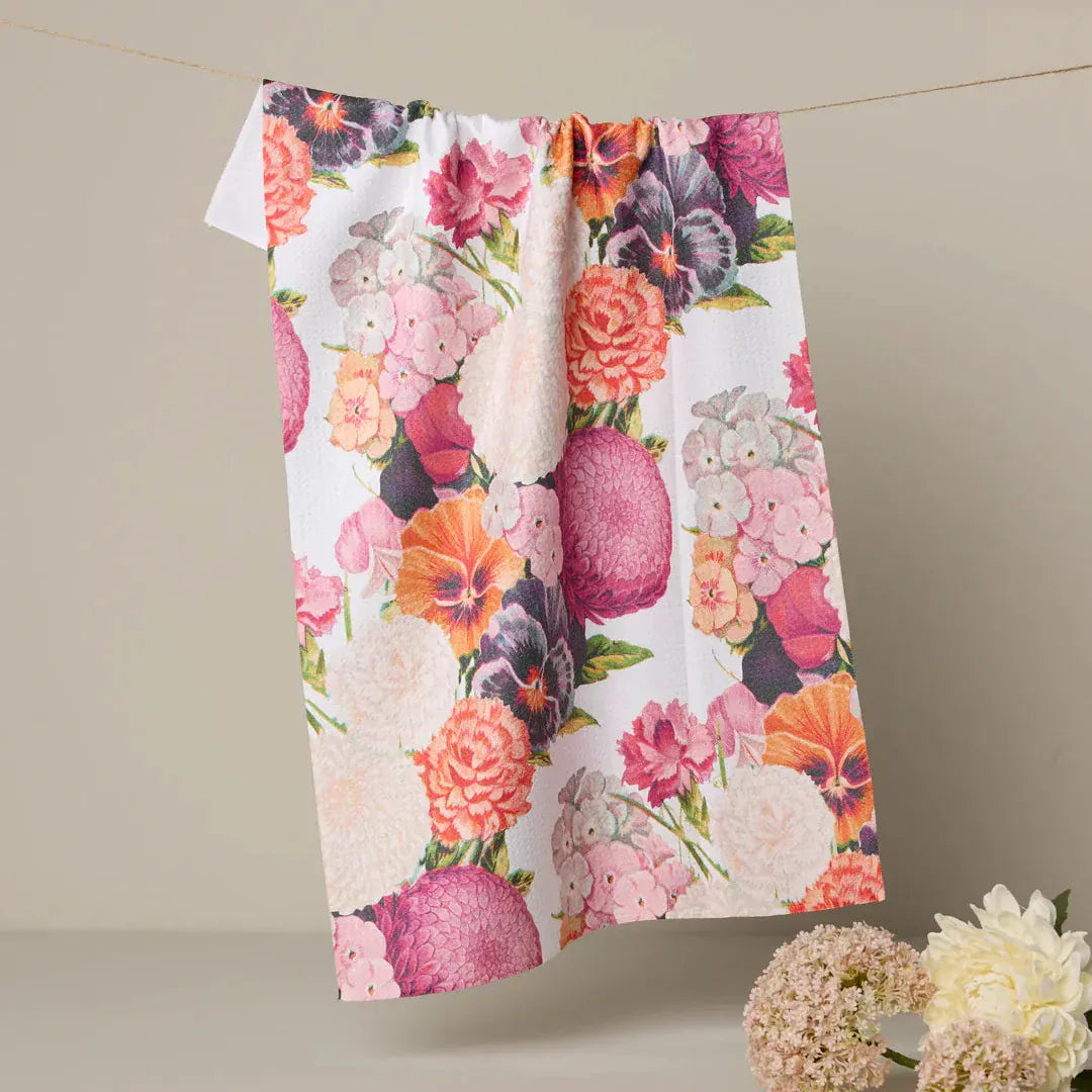 Geometry Home Ecstatic Blooms Tea Towel