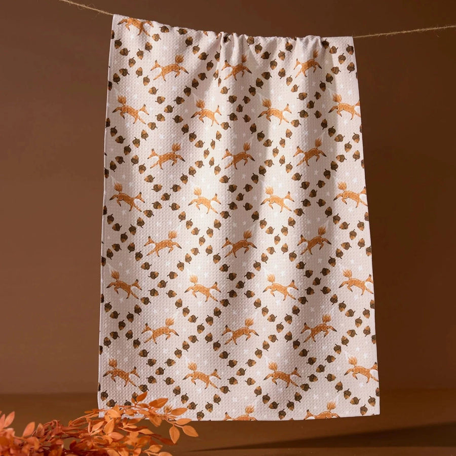 Geometry Home Foxes and Twinkles Tea Towel