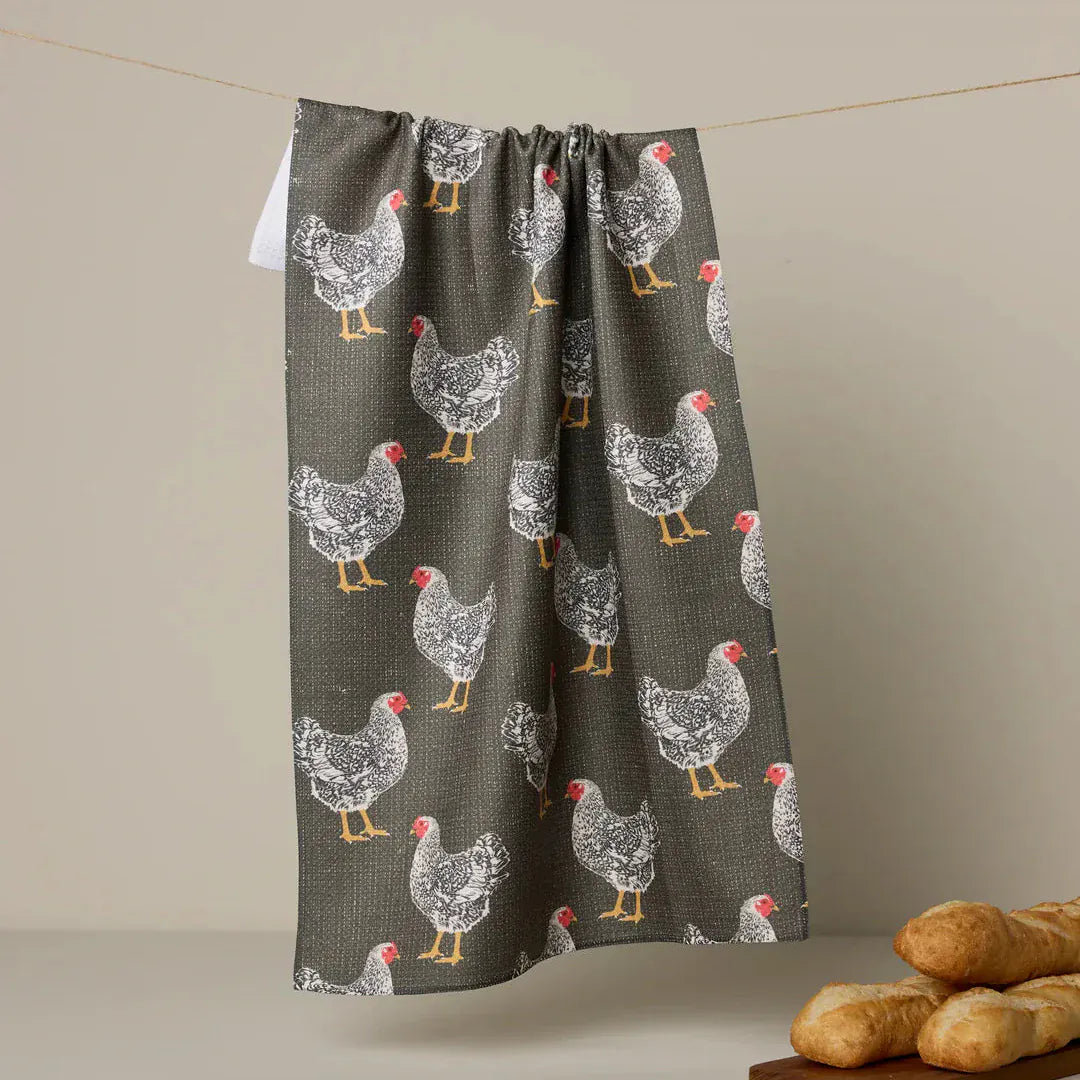 Geometry Home Hen House Tea Towel