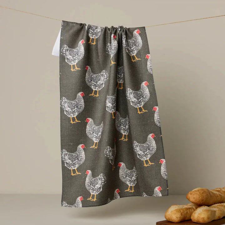 Geometry Home Hen House Tea Towel