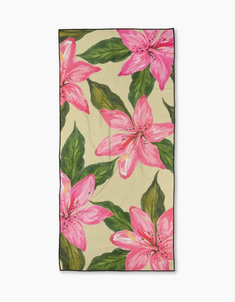 Geometry Home Hibiscus Haze Beach Towel
