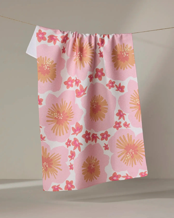 Geometry Home Hibiscus Sunset Tea Towel