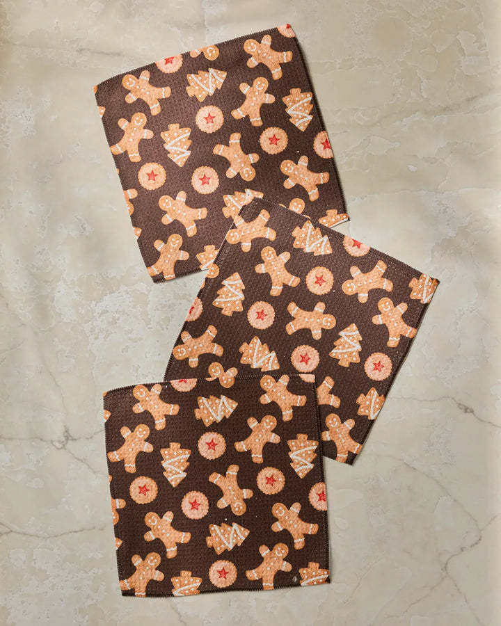 Geometry Home Holiday Cookies Dishcloth Set