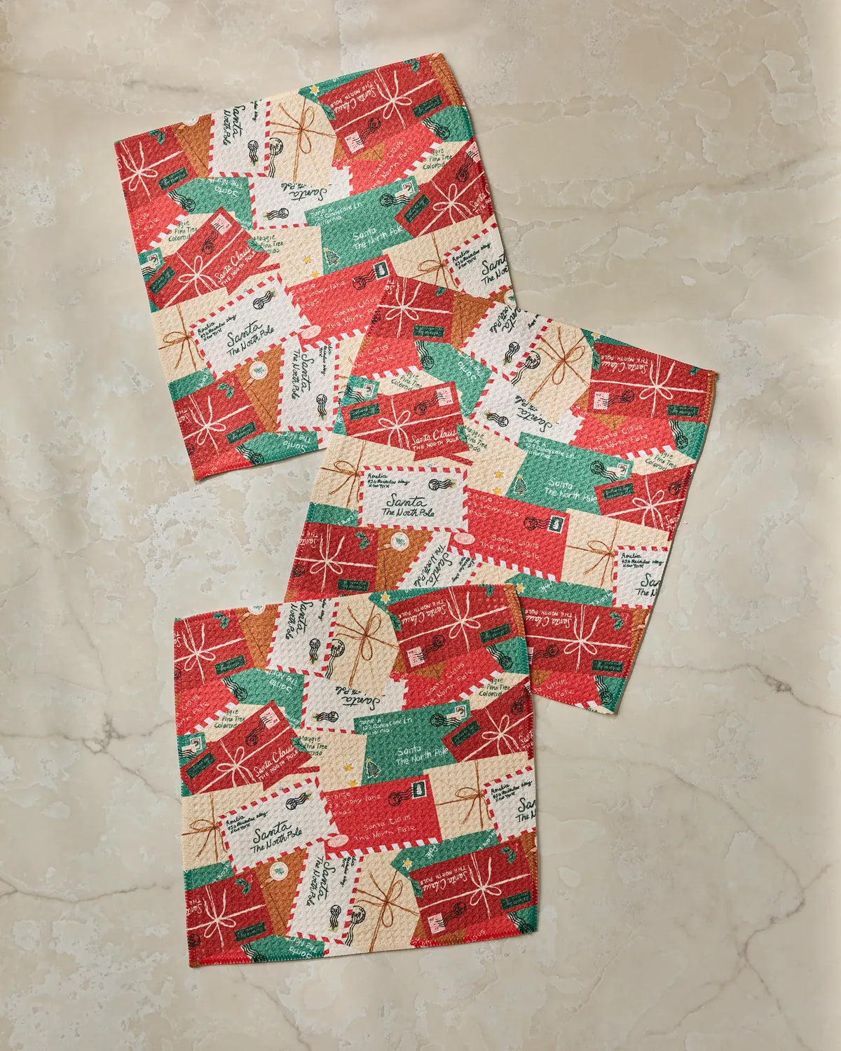 Geometry Home Merry Mail Dishcloth Set