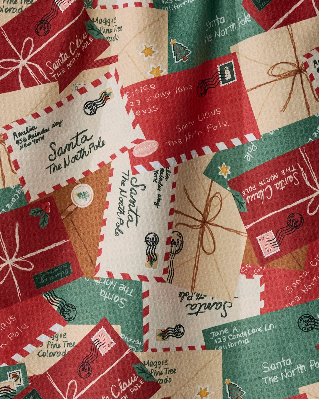 Geometry Home Merry Mail Luxe Kitchen Towel