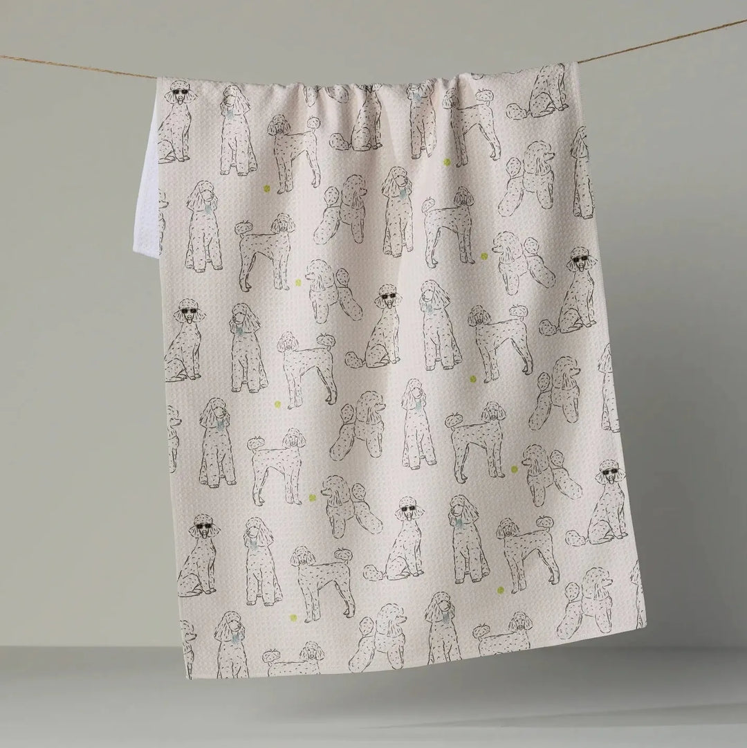 Geometry Home Poodle Party Tea Towel