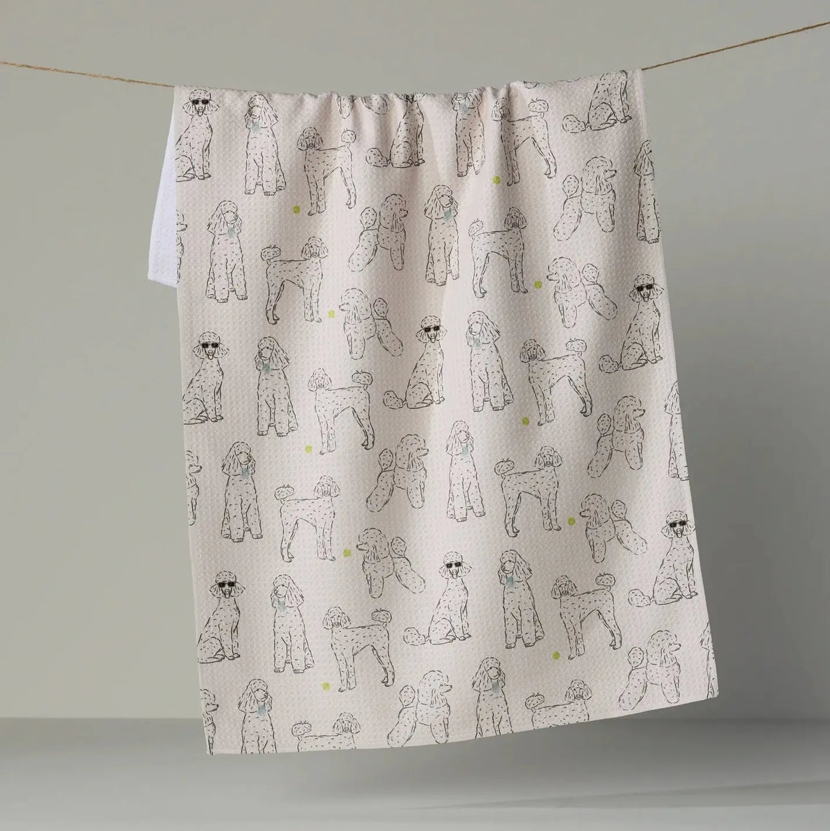 Geometry Home Poodle Party Tea Towel