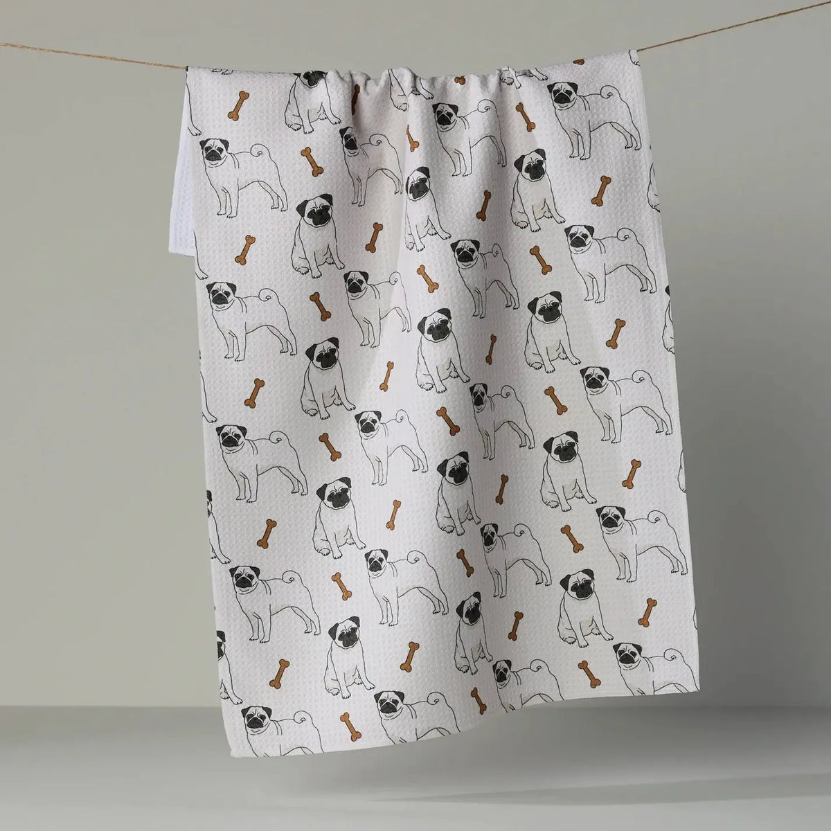 Geometry Home Pug Club Tea Towel