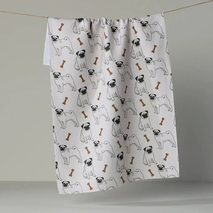 Geometry Home Pug Club Tea Towel