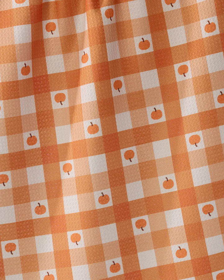 Geometry Home Pumpkin Check Tea Towel