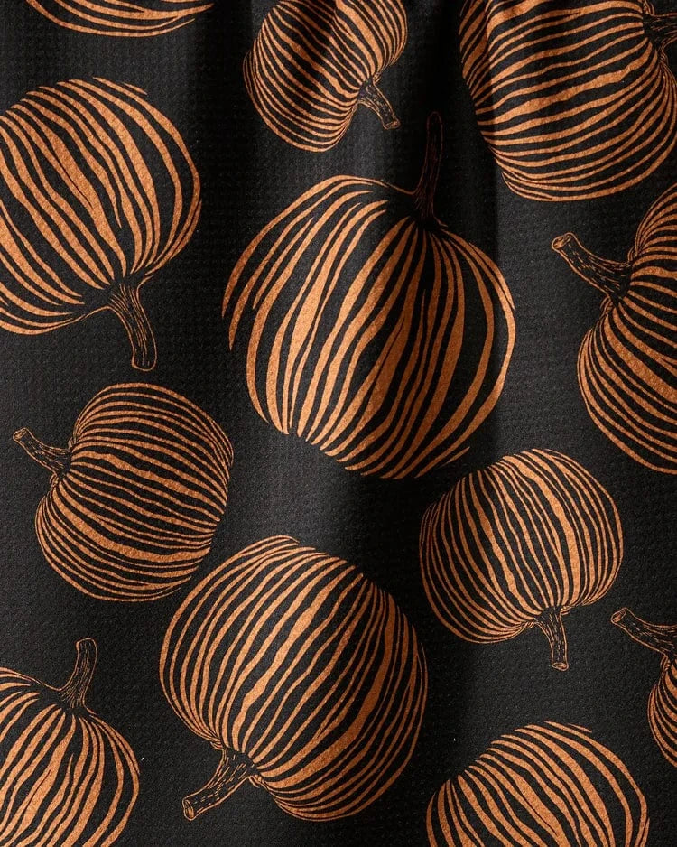 Geometry Home Pumpkin Noir Tea Towel