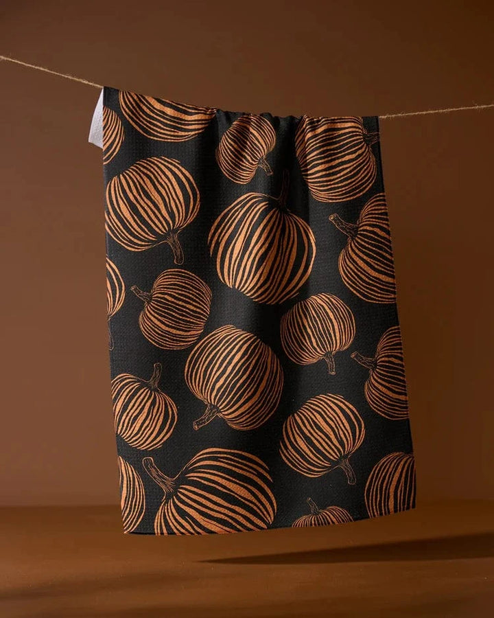 Geometry Home Pumpkin Noir Tea Towel