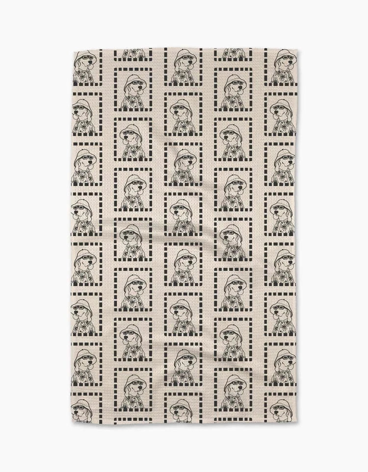 Geometry Home Ready For Summer Doggy Tea Towel