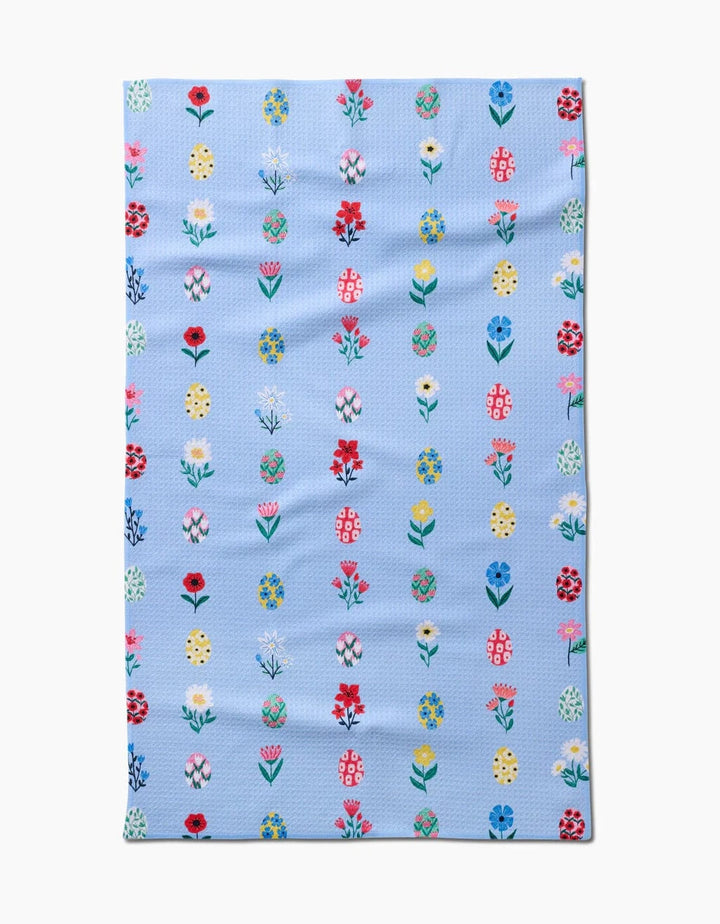 Geometry Home Spring Wildflowers Tea Towel