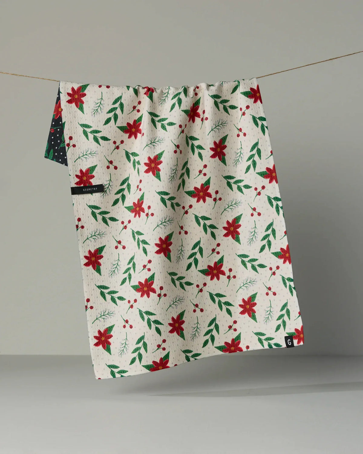 Geometry Home Winter Bloom Luxe Kitchen Towel