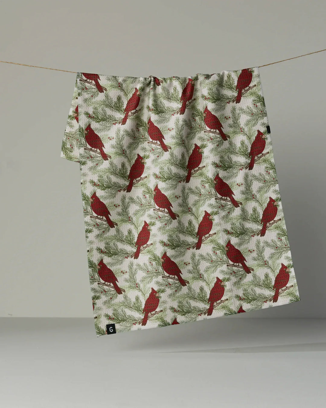 Geometry Home Winter Crimson Luxe Kitchen Towel