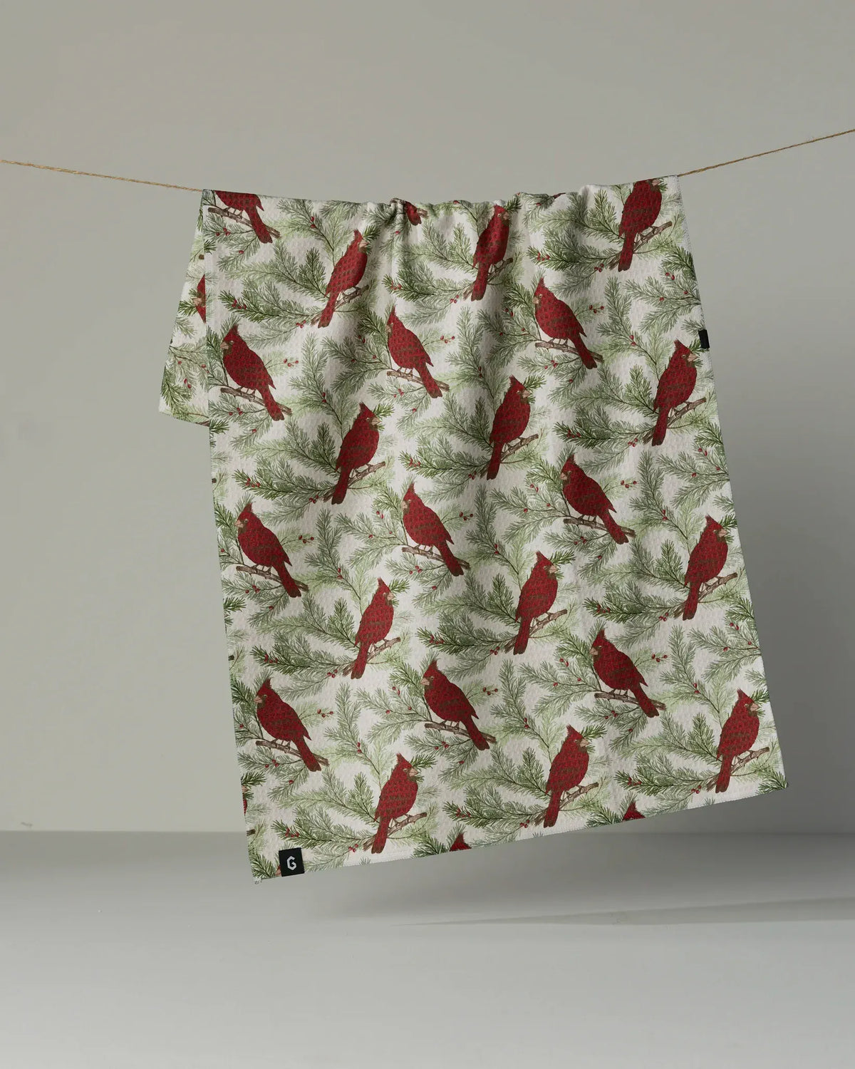 Geometry Home Winter Crimson Luxe Kitchen Towel