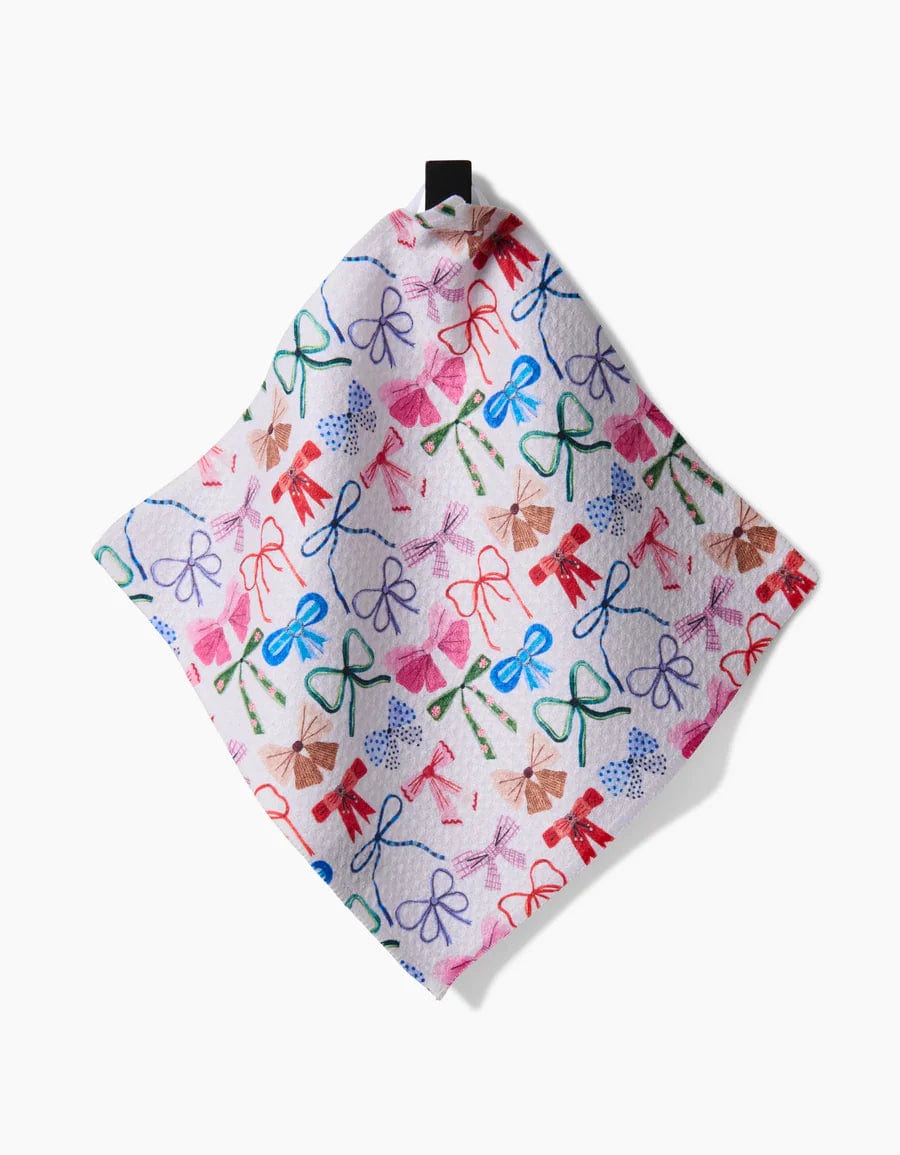 Geometry Kitchen Towel Bows Dishcloth Set